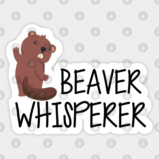 Beaver Whisperer Sticker by KC Happy Shop